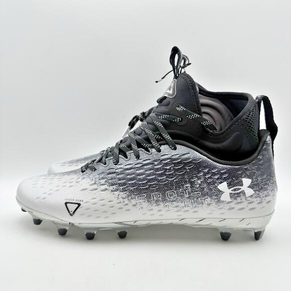 Under Armour Mens Spotlight Lux Mc 2.0 Football Cleats US 10 Black White NWOB - Picture 7 of 12